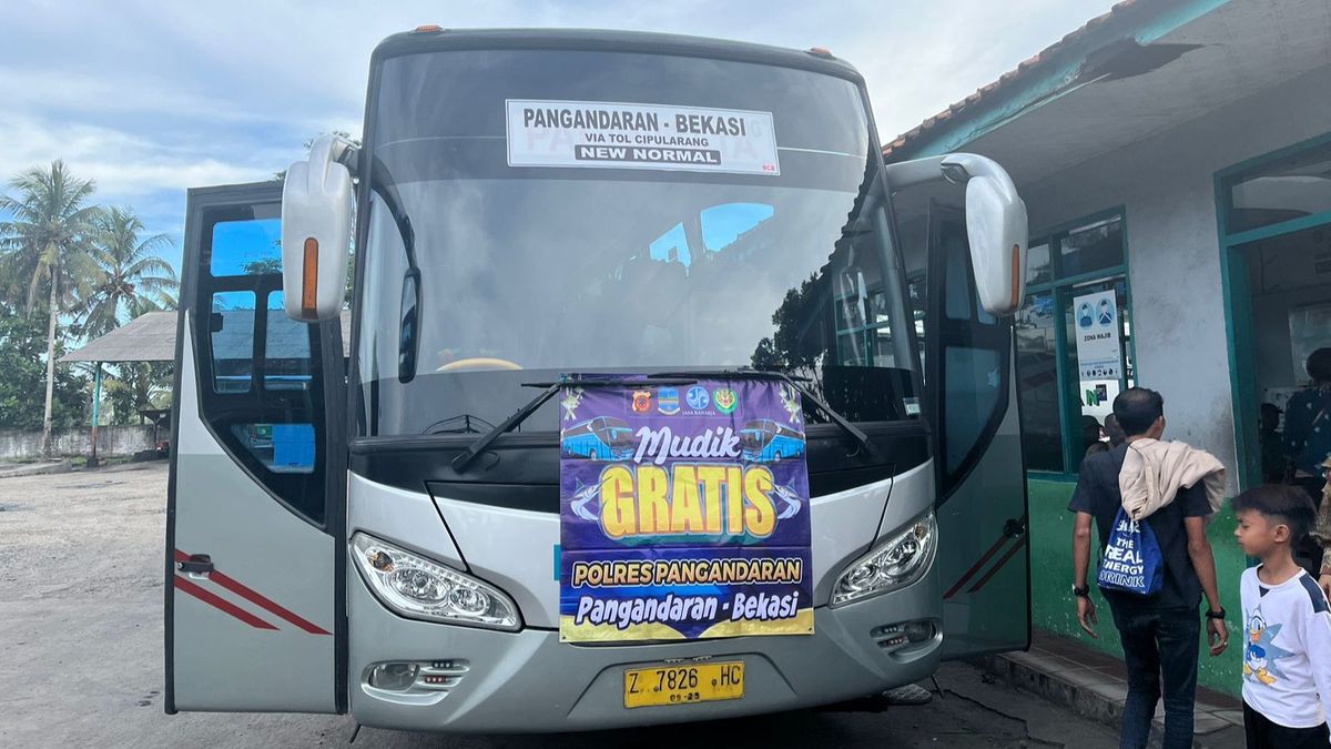 Polres Pangandaran Berangkatkan Peserta Mudik Gratis Lebaran