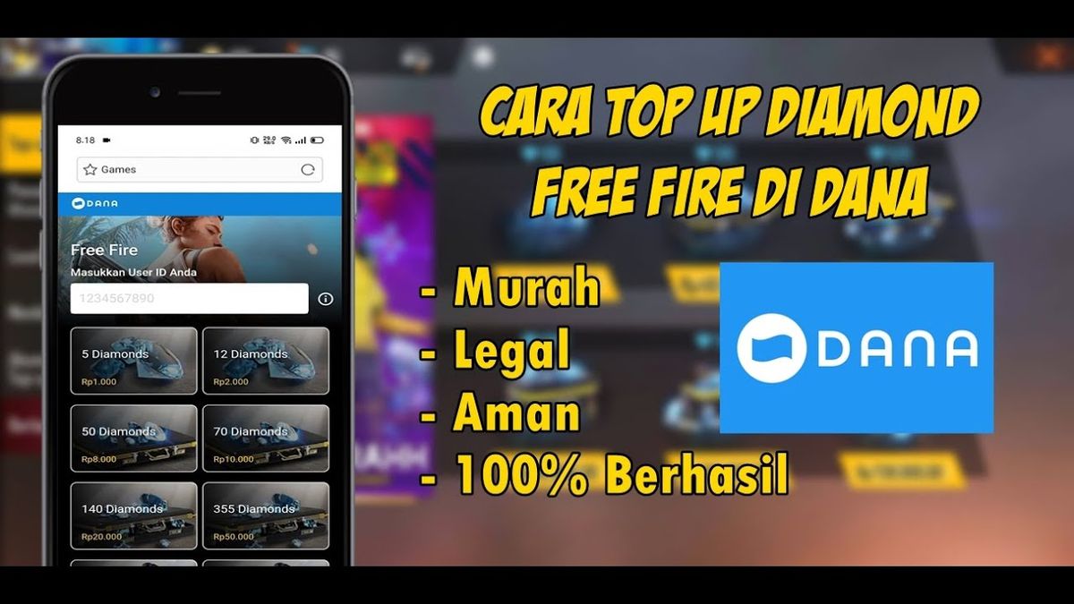 Cara Top Up Game FF Free Fire Di Aplikasi DANA Untuk Membeli Diamond