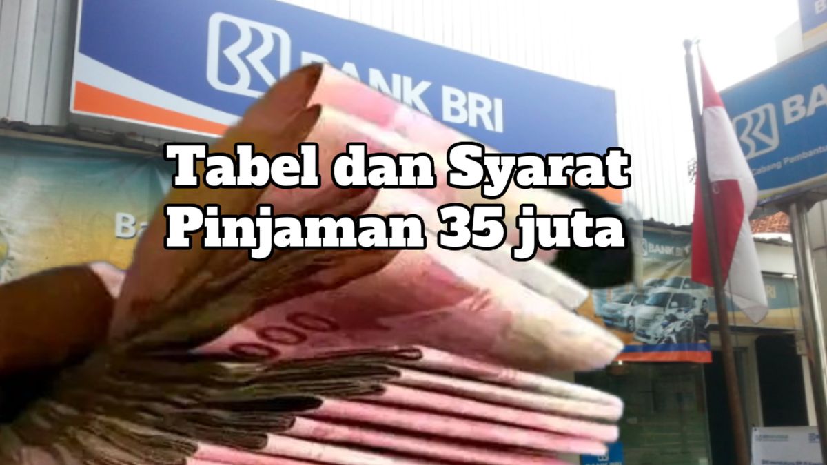 Pinjaman BRI 35 Juta Angsuran Mulai 700 Ribuan Berikut Tabel Dan