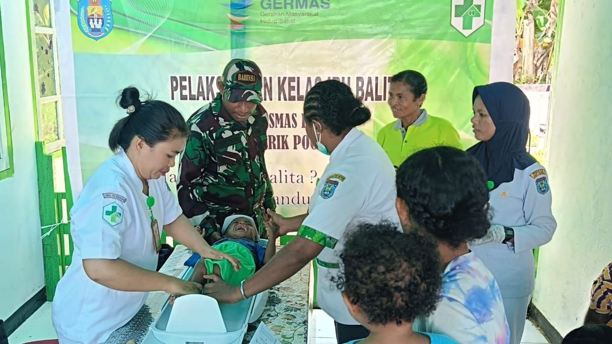 Peduli Stunting Babinsa Koramil 1709 04 Ansus Dampingi Kelas Bumil Dan