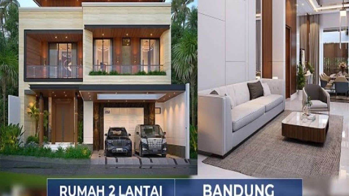 Desain Rumah Modern Dua Lantai Di Bandung Kenyamanan Dan Kemewahan