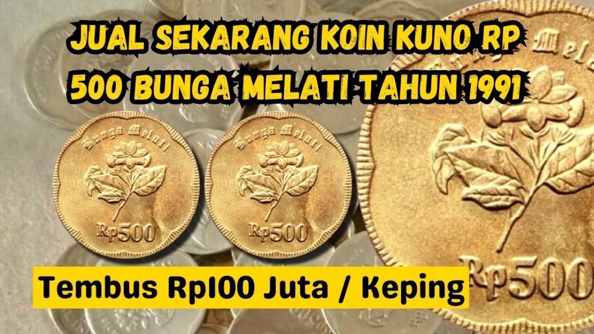 AUTO SULTAN Jual Sekarang Koin Kuno Rp500 Motif Bunga Melati Tahun