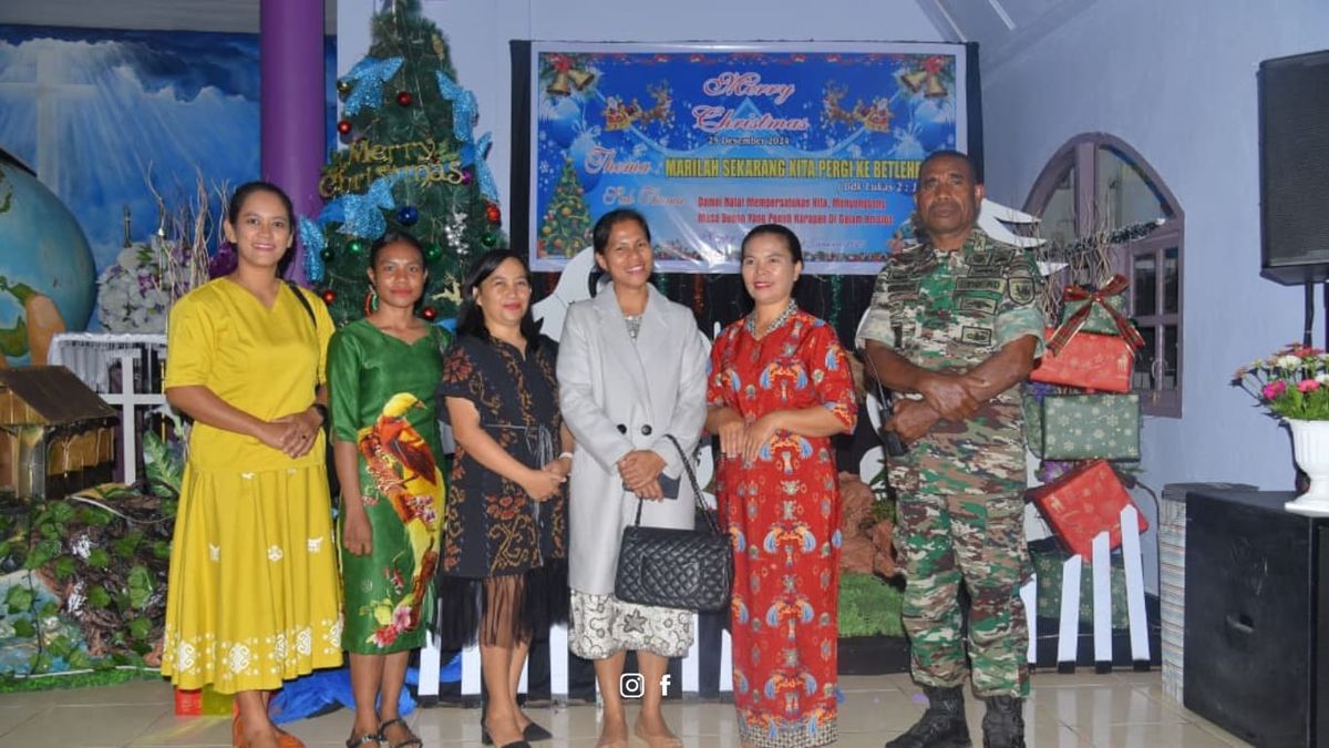 Damai Kasih Natal Pasiter Kodim Jayawijaya Hadiri Ibadah Natal Jemaat