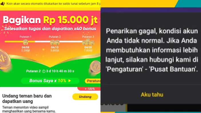 Cara Mengatasi Snack Video Akun Saya Tidak Normal Penarikan Gagal