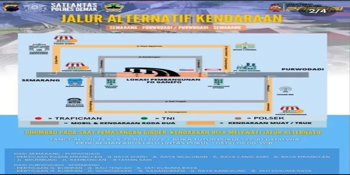 Jadwal Buka Tutup Dan Pengalihan Arus Lalu Lintas Jalur Semarang