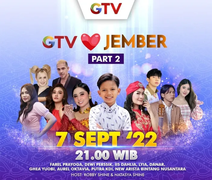 Jadwal Acara Gtv Rabu September Amazing Gtv Love Jember Dan