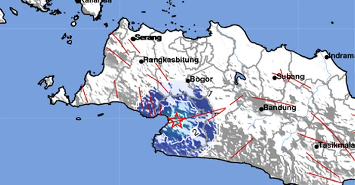 PUSAT GEMPA TERKINI 2 Menit Yang Lalu Sukabumi Diguncang 4 0 Magnitudo