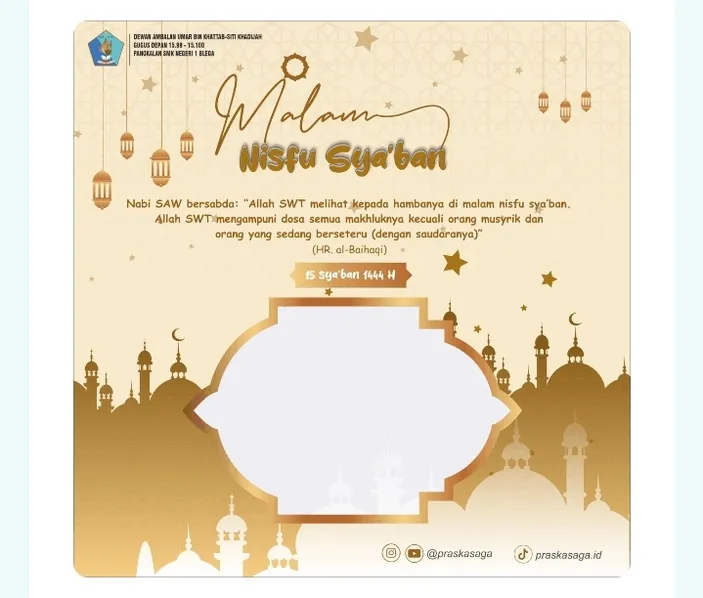 Link Twibbon Nisfu Syaban 2023 Berbagai Desain Tebaru Dan Menarik