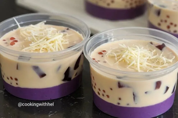 SULAP Ubi Ungu Jadi Dessert Manis Anti Enek Taro Sago Jelly Drink