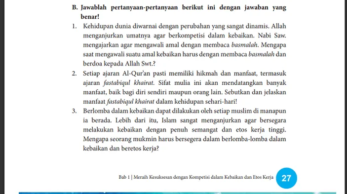 Pembahasan Soal Dan Kunci Jawaban PAI Dan Budi Pekerti Kelas 10 Halaman