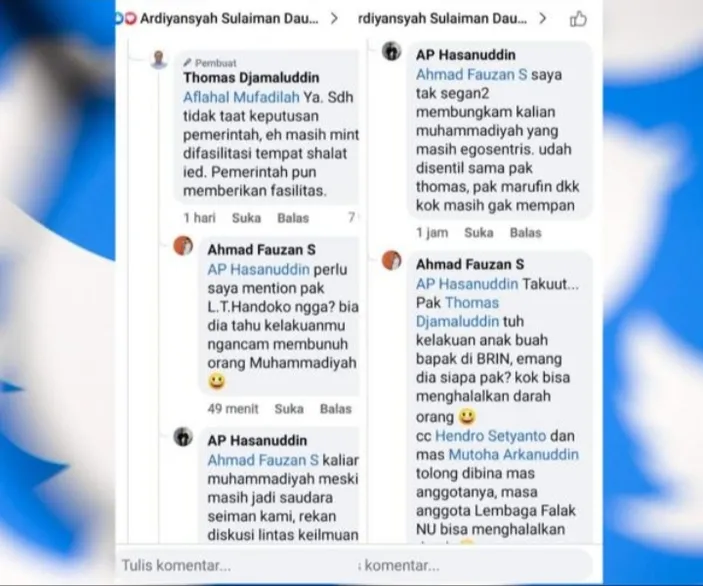 Heboh Peneliti BRIN Ancam Bunuh Warga Muhammadiyah Gegara Beda