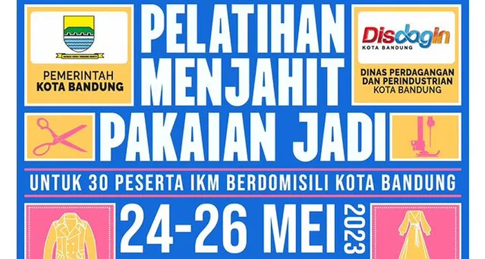 Disdagin Kota Bandung Gelar Pelatihan Menjahit Gratis Berikut