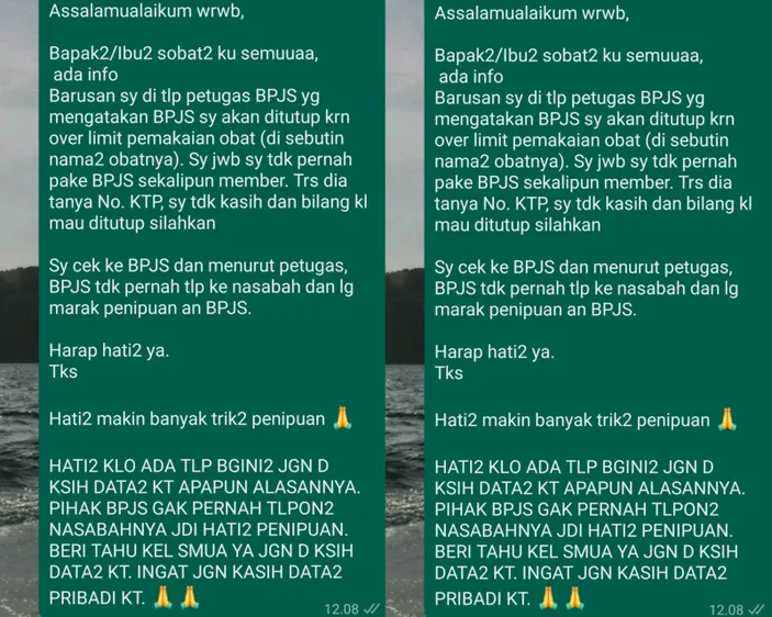 Waspada Modus Penipuan Mengatasnamakan Bpjs Kesehatan Begini