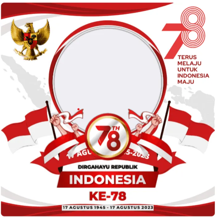 12 Link Template Bingkai Foto HUT RI 78 Kemerdekaan Indonesia Tahun