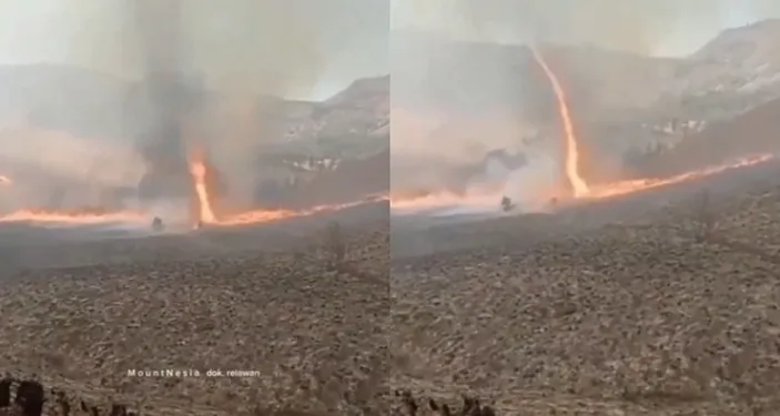 Tornado Api Muncul Di Gunung Bromo Kebakaran Akibat Flare Pre Wedding