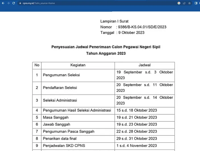 Belum Ada Pengumuman Hasil Seleksi Administrasi Begini Penjelasan