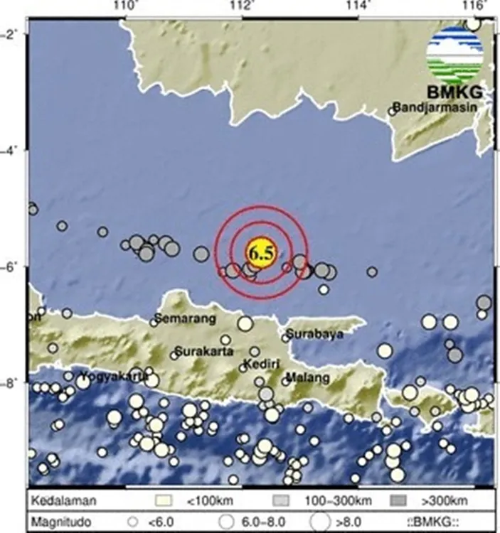 Gempa M Berpusat Di Tuban Jawa Timur Terasa Hingga Ke Wilayah