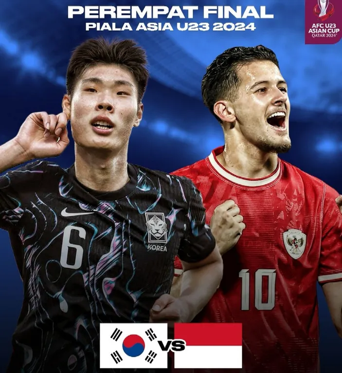 Laga Timnas Indonesia Vs Korea Selatan Perempat Final Piala Asia U 23