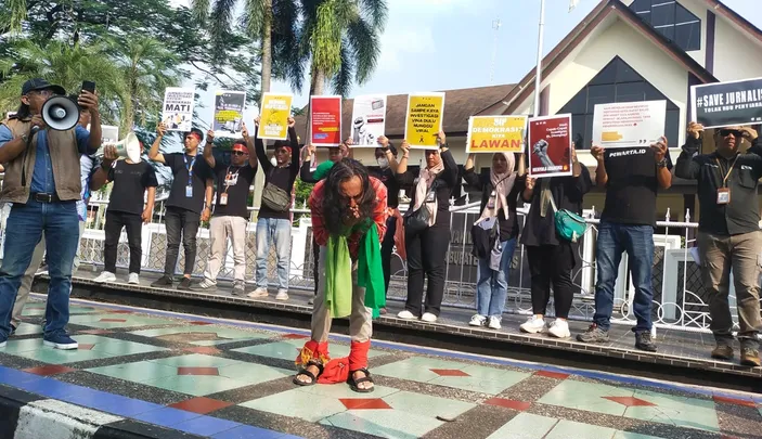 Tolak RUU Penyiaran Solidaritas Jurnalis Ciamis Melawan Gelar Aksi