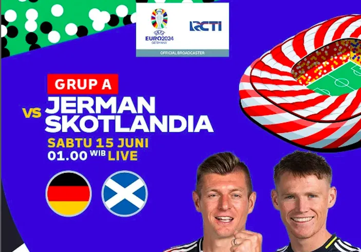 LINK Live Streaming TV RCTI Jerman Vs Skotlandia GRUP A Malam Ini