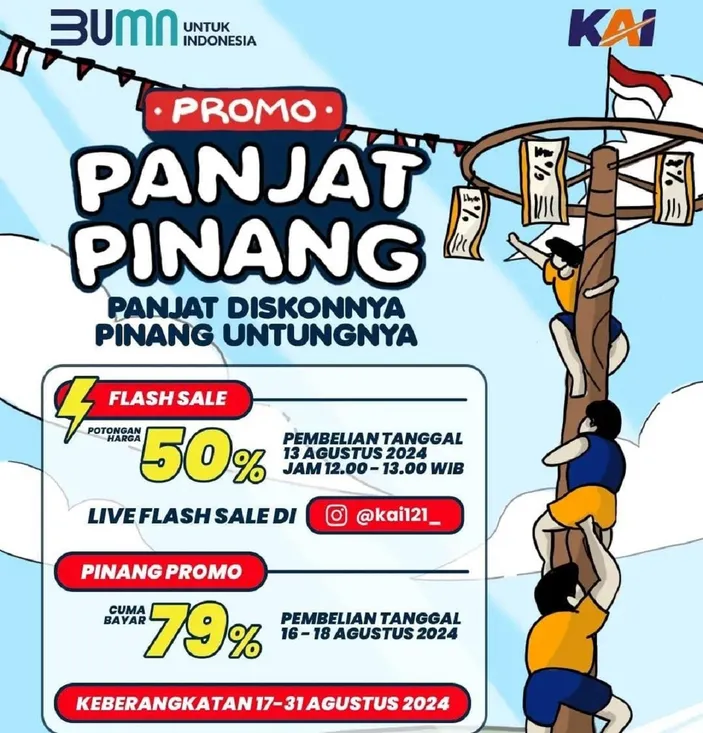 Panjat Pinang Kai Promo Tiket Sambut Hut Ri Ke Cuma Bayar