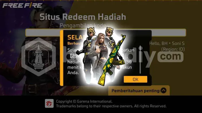 Kode Redeem FF Hari Ini 25 September 2024 Klaim Di Reward Ff Garena