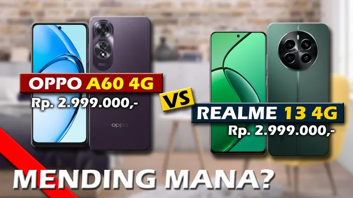 Duel Sengit Di Kelas Entry Level Membandingkan OPPO A60 Dan Realme 13