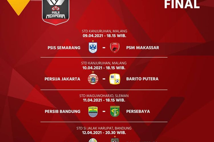 Jadwal Perempat Final Besar Piala Menpora Minggu Ini Psis Vs