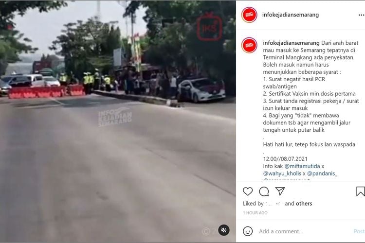 Masuk Kota Semarang Dari Arah Barat Wajib Tunjukkan 3 Dokumen Ini Di