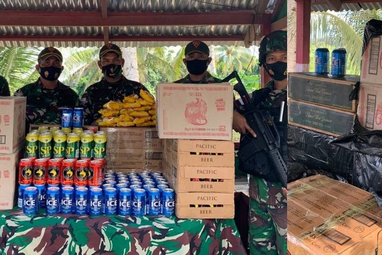 Penyelundupan Minuman Kaleng Beralkohol Asal Negara PNG Berhasil