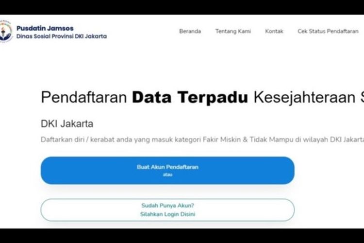 Simak Link Dan Cara Daftar DTKS DKI Jakarta 2022 Online Melalui HP