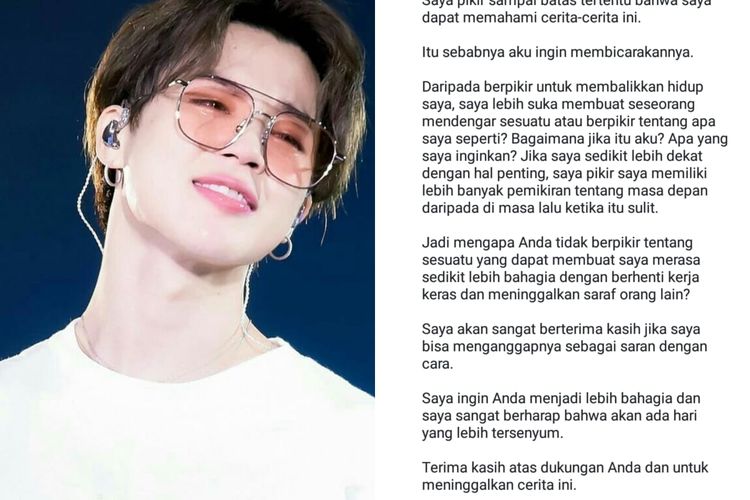 Update Weverse Jimin BTS Tulis Pesan Sangat Panjang Di Postingan