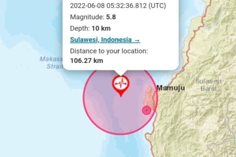 Gempa Bumi Magnitudo Skala Richter Guncang Sulawesi Barat Bmkg