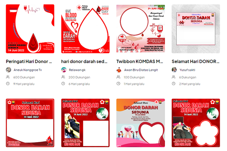 Deretan Link Twibbon Hari Donor Darah Sedunia Lengkap Dengan Cara