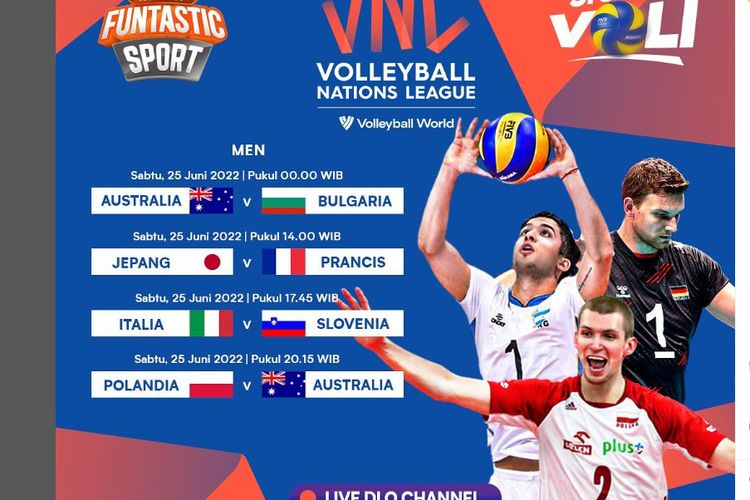 Jadwal O Channel Hari Ini Sabtu Juni Ada Live Volleyball