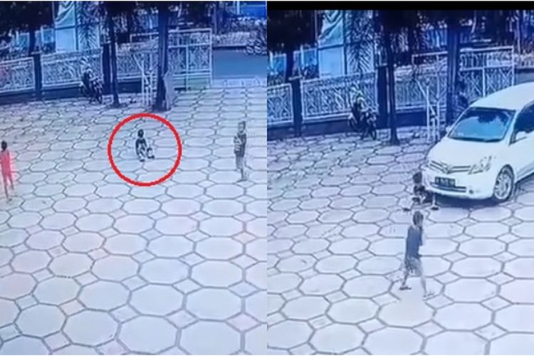 Viral Video Bocah Terlindas Mobil Di Halaman Masjid Detik Detik