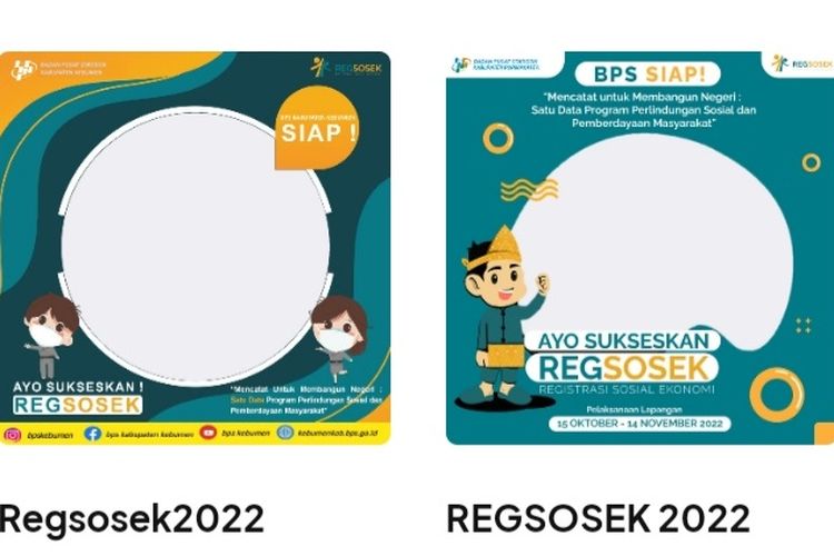 Link Twibbon Pendataan Awal Regsosek 2022 Dengan Cara Pasang GRATIS