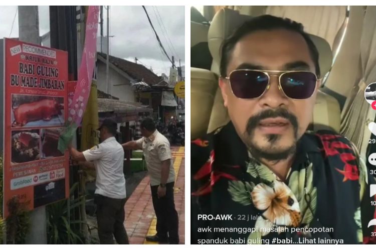 Baliho Babi Guling Yang Dicopot Aparat Tuai Reaksi Anggota DPD Bali