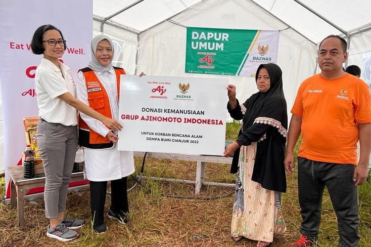 Ajinomoto Gandeng BAZNAS Bantu Korban Bencana Gempa Cianjur Patriot