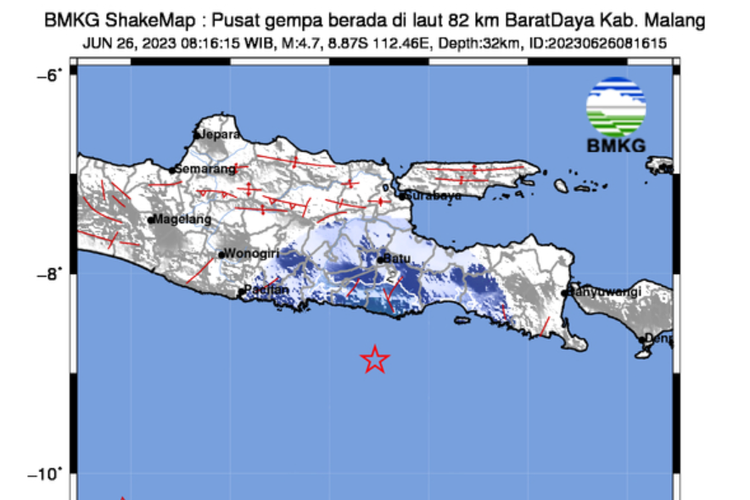 Update Gempa Magnitudo Guncang Malang Bmkg Tidak Berpotensi