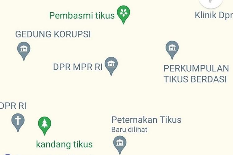 Gedung Dpr Ganti Nama Jadi Peternakan Tikus Di Google Maps Pdip Ini