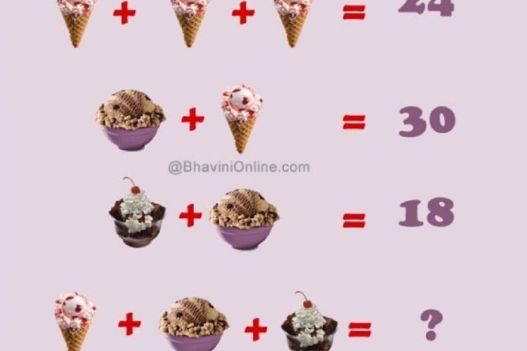 Tes IQ Matematika Temukan Nilai Es Krim Untuk Bisa Melengkapi