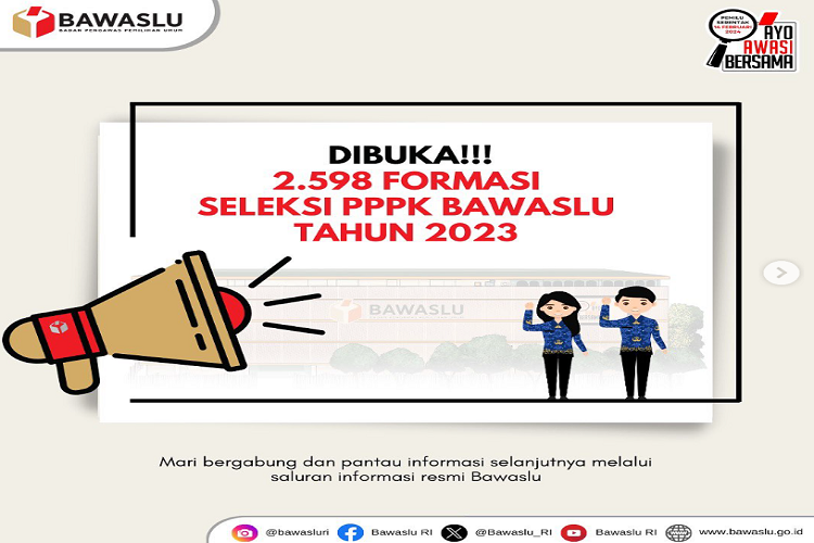 DAFTAR FORMASI PPPK Bawaslu RI 2023 Ahli Pertama Dan Terampil Lengkap