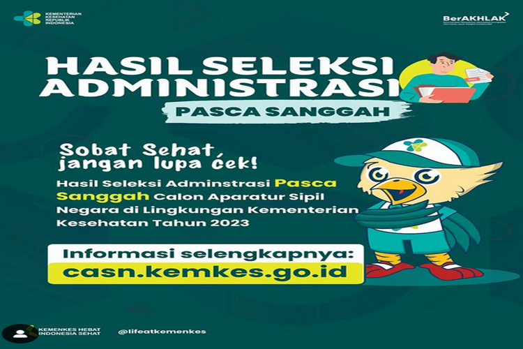 Pengumiuman Hasil Seleksi Administrasi Pasca Sanggah Pada Seleksi Casn