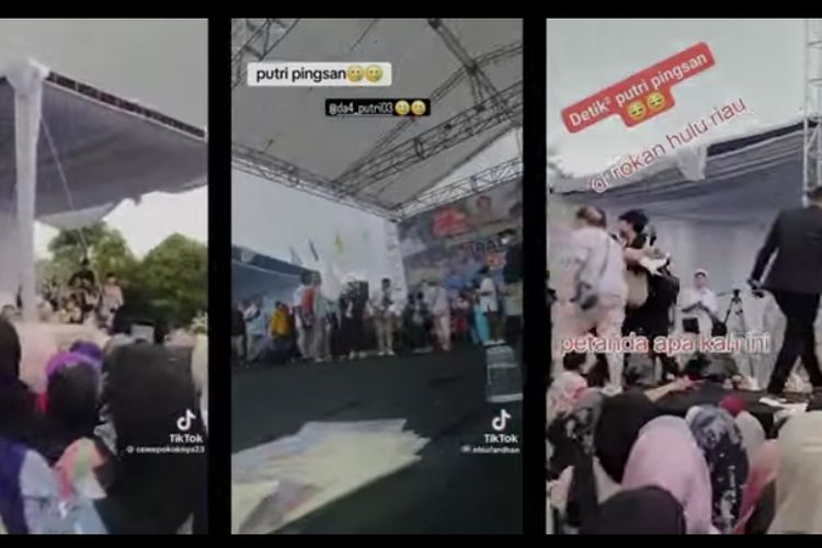 Putri Isnari Da Nangis Usai Pingsan Saat Manggung Di Rokan Hulu Diduga