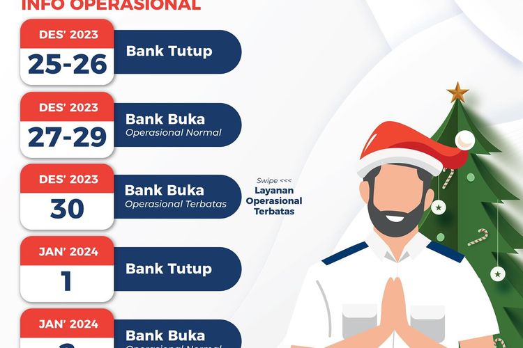 Jadwal Operasional Bank Jateng Di Masa Libur Natal Dan Tahun Baru