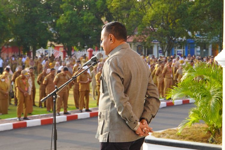 Pemerintah Kota Tidore Kepulauan Gelar Apel Gabungan Perdana Di Awal