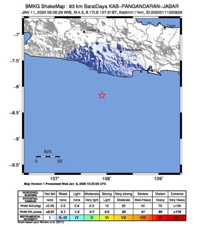 Gempa Bumi Berkekuatan 4 5 Magnitudo Kembali Guncang Kabupaten