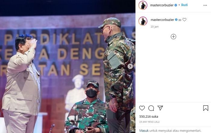 Ramai Deddy Corbuzier Dilantik Jadi Duta Komponen Cadangan Netizen