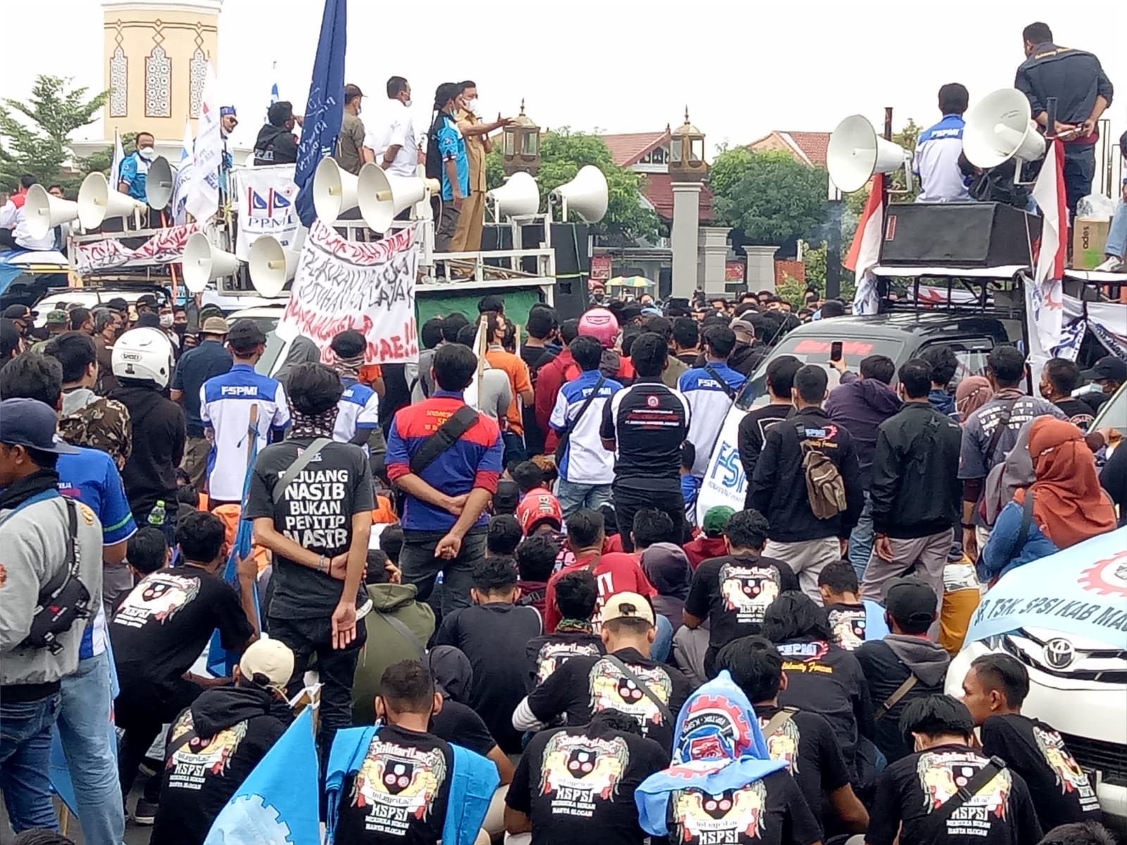 Ribuan Buruh Di Majalengka Kembali Demo Menuntut Kenaikan Upah Zona